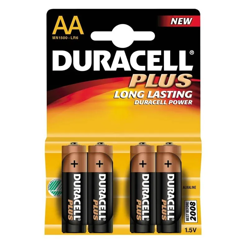 Duracell AA Plus 4 Pack of Batteries